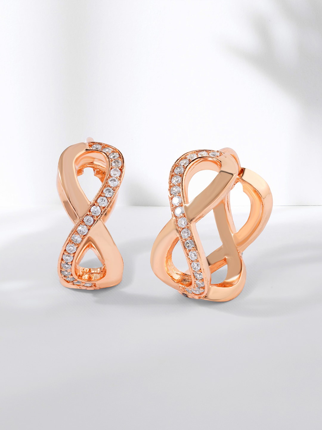

MINUTIAE Rose Gold Contemporary Studs Earrings