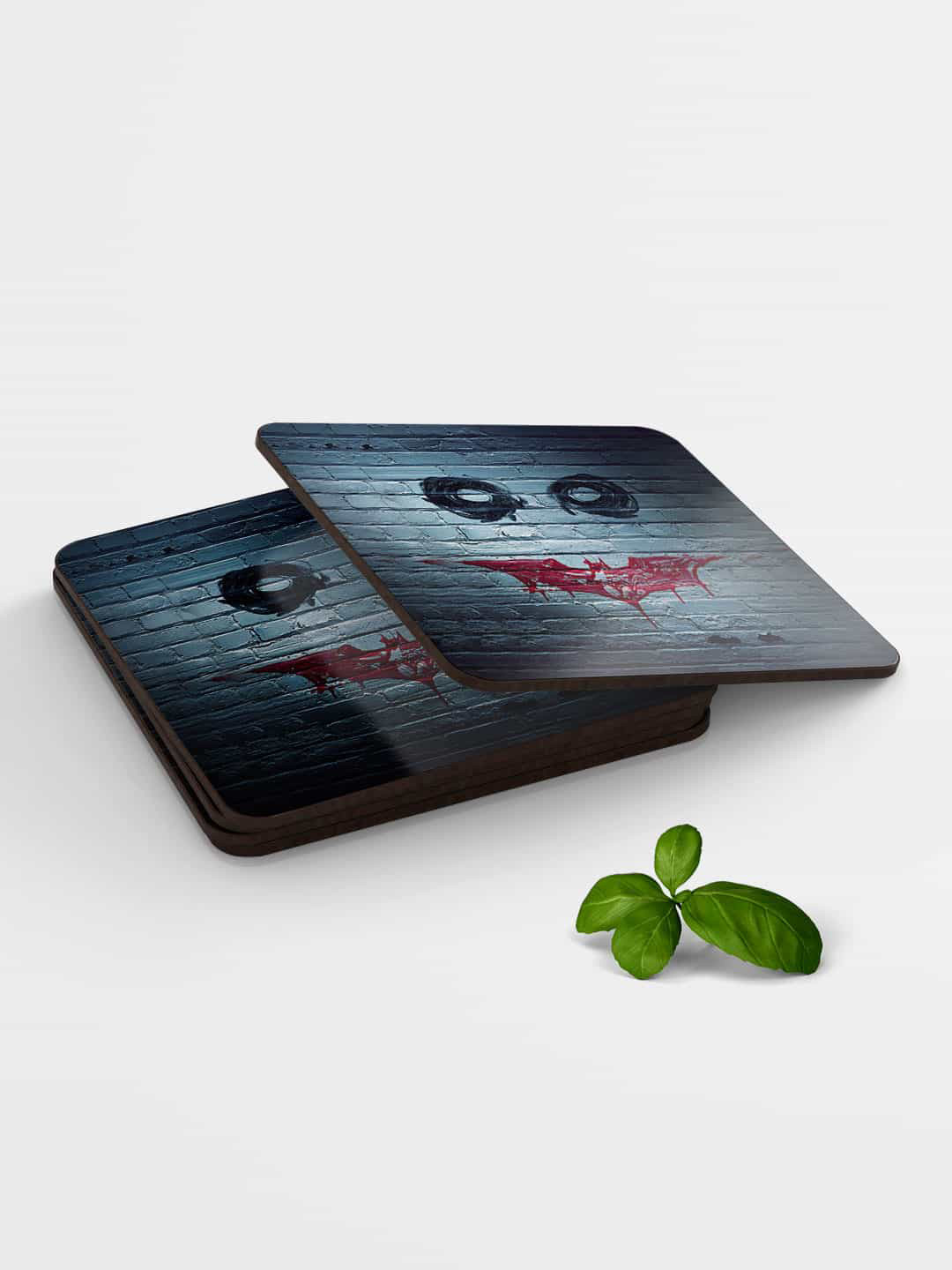 

macmerise Set of 6 Blue & Black Bat Joker Graffiti Coasters
