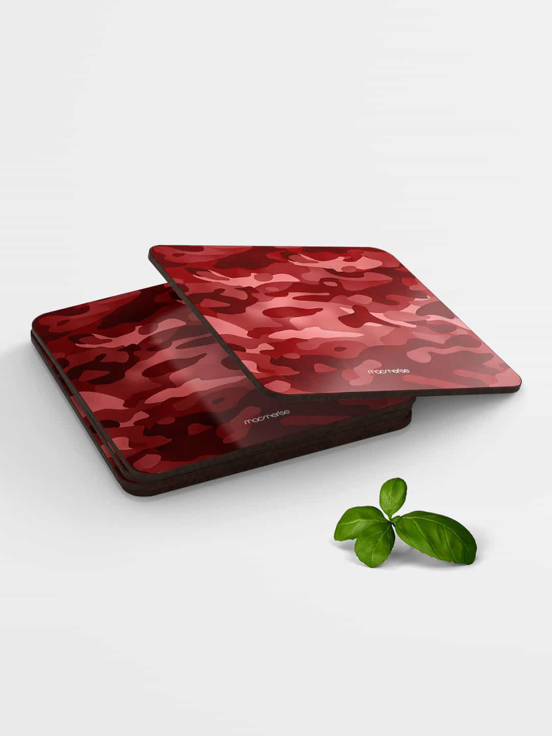 

macmerise Set of 6 Red Camouflage Indian Coasters