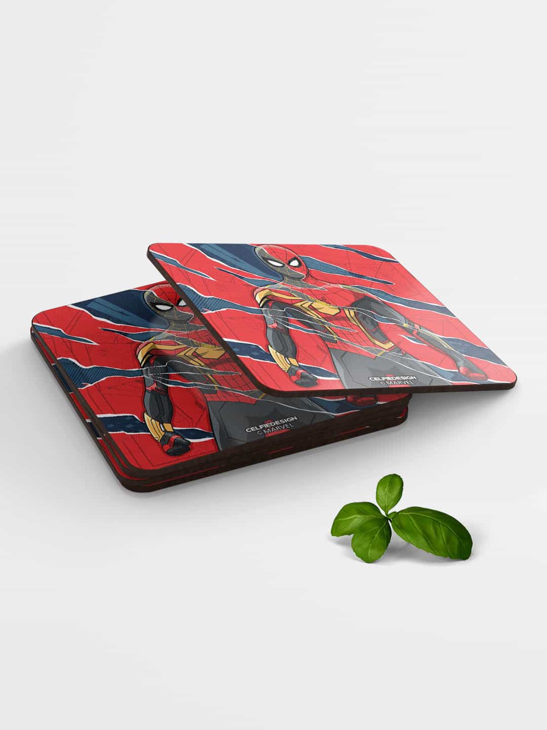 

macmerise Set of 6 Red All 3 Spidey Printed Square Coasters