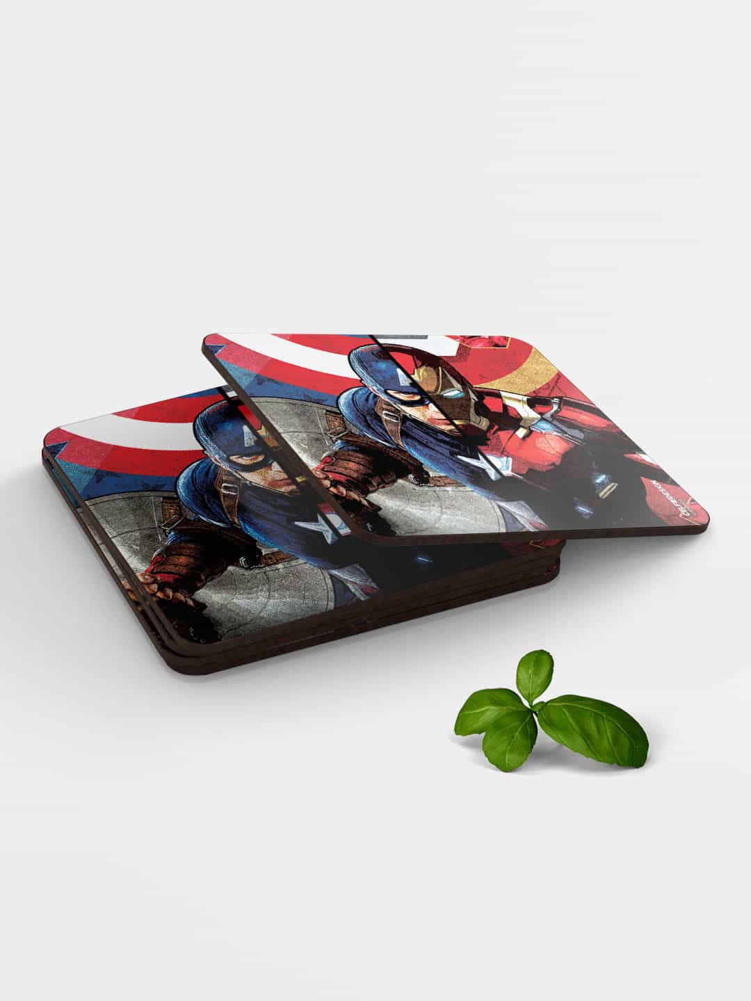

macmerise Set of 6 Blue & Red Printed MDF Man vs Machine Coasters