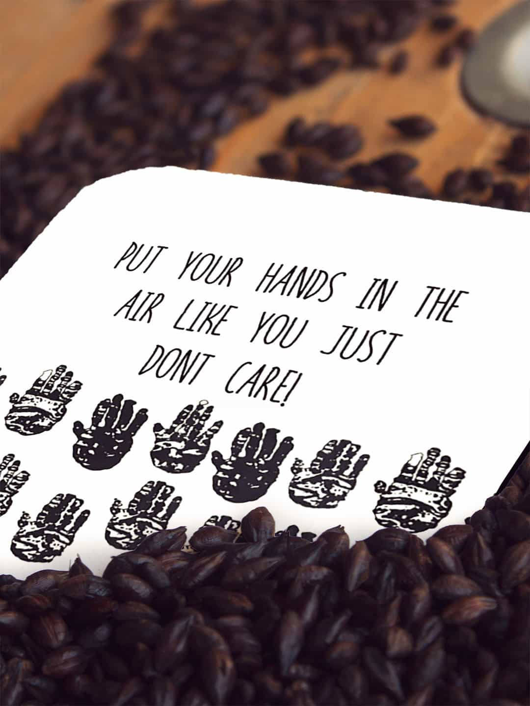 

macmerise Set of 6 White Black Printed Masaba Hands Up Coasters