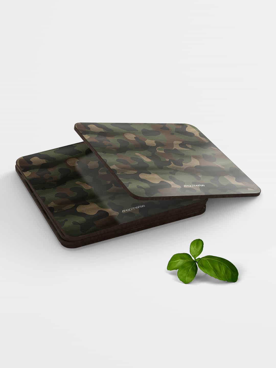 

macmerise Set of 6 Olive-Green & Black Camo Rifle Coaster