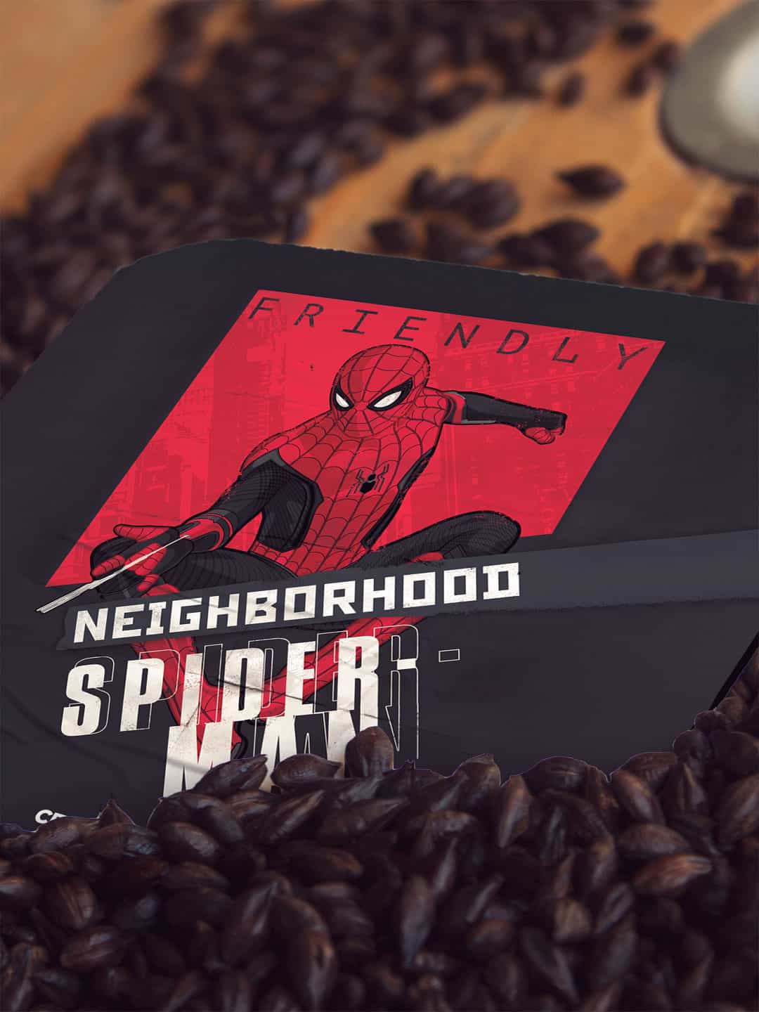 

macmerise Set of 6 Printed MDF Neighborhood Spidey Coasters, Red