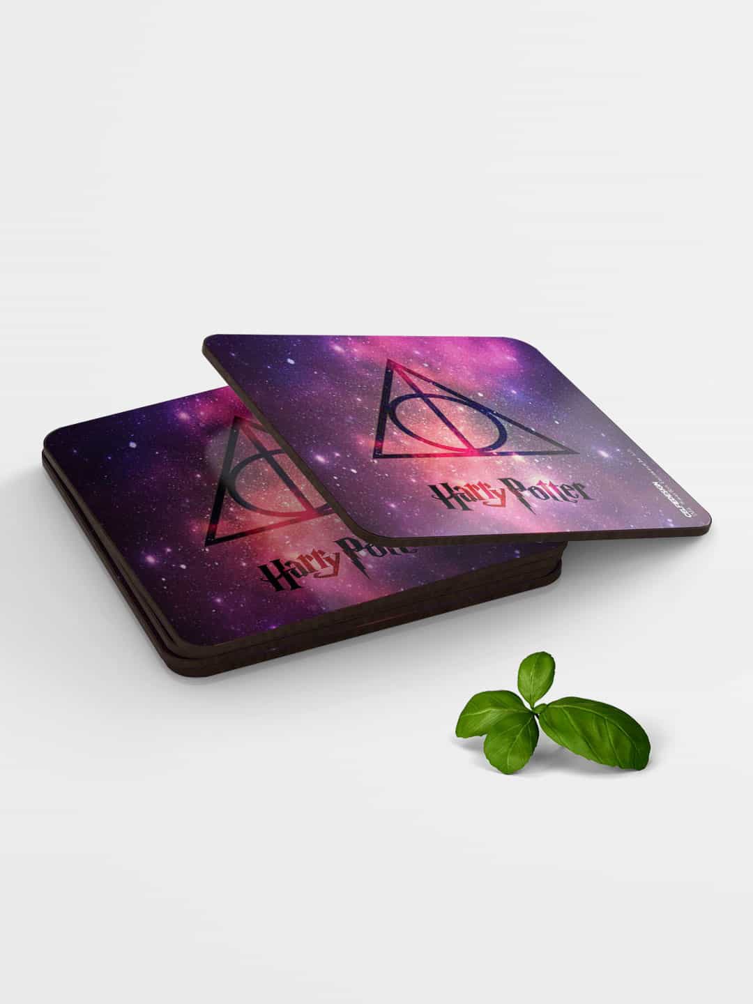

macmerise Set of 6 Harry Potter and The Deathly Hallows Printed Coasters, Multi