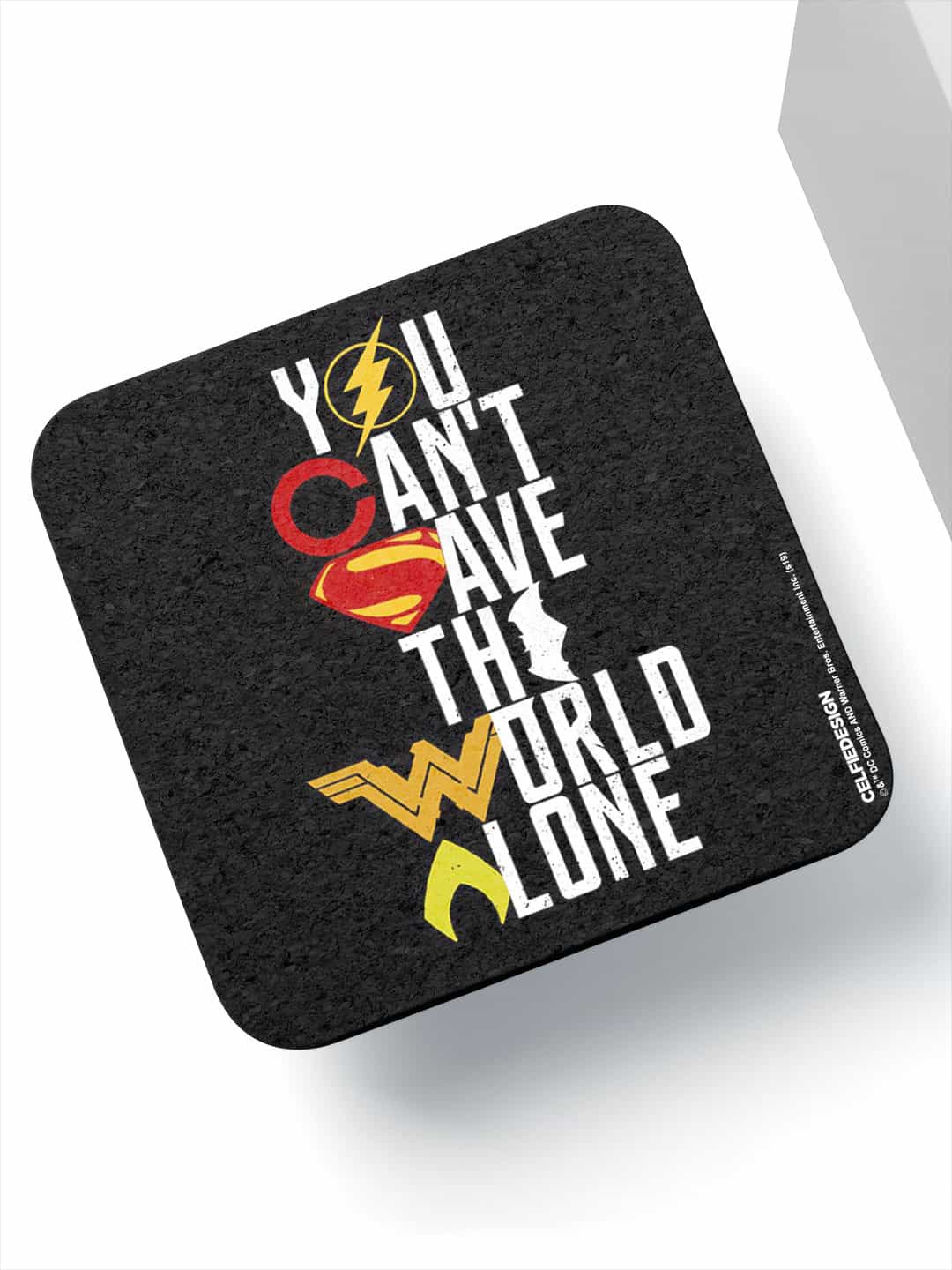 

macmerise Set of 6 Unisex Justice League Motto Black Coasters