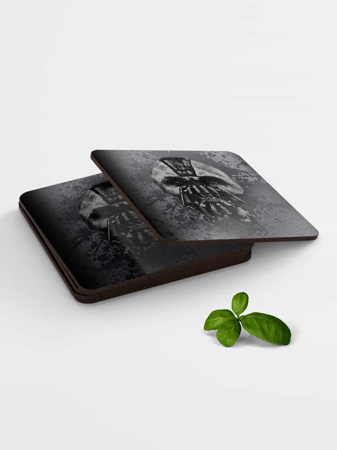 

macmerise Set of 6 Black Bane is Watching Coasters, Multi