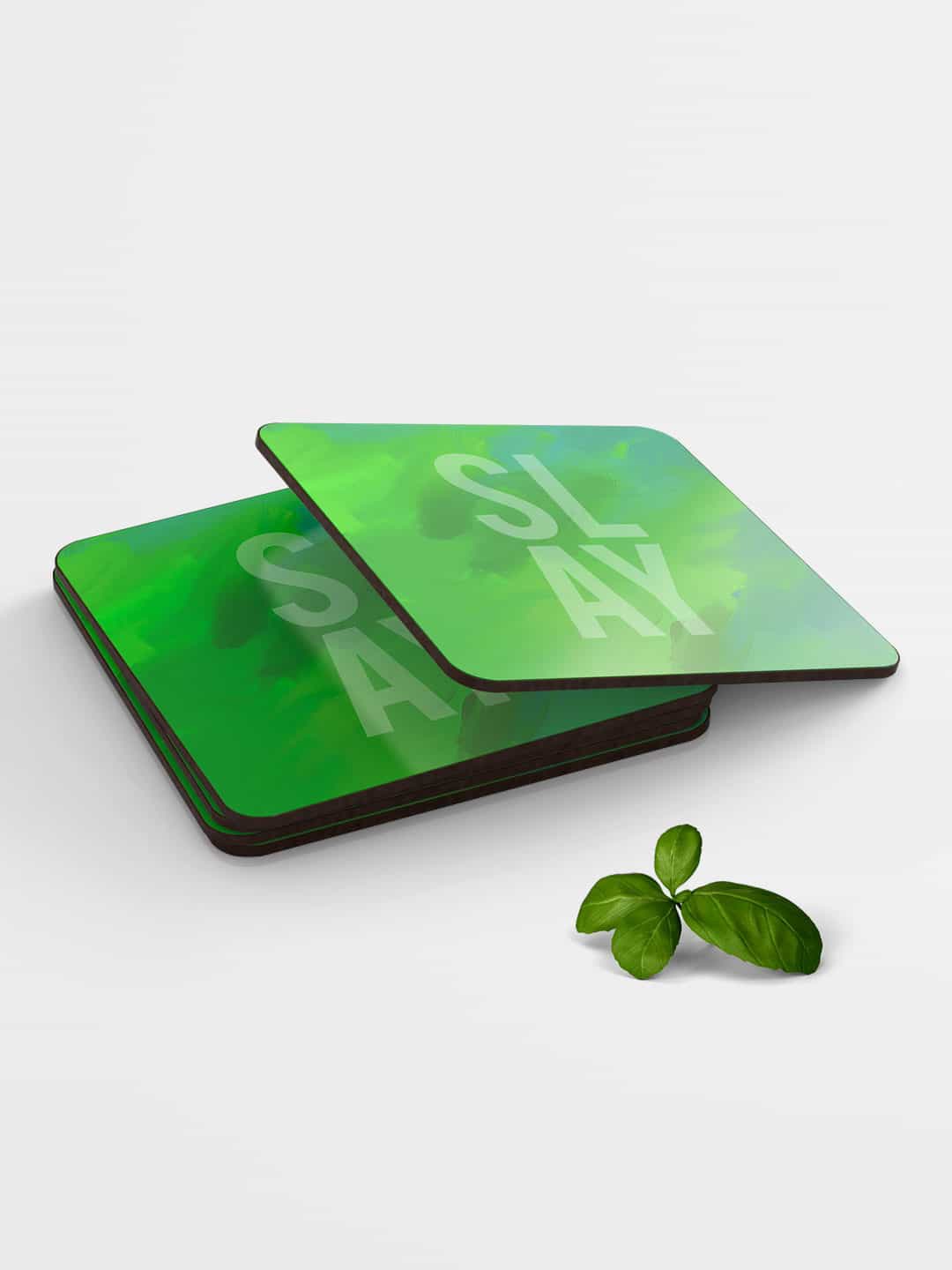 

macmerise Set of 6 Green Printed Slay Coasters