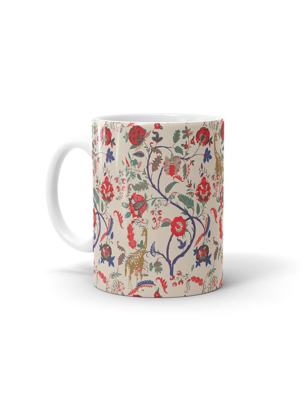 

macmerise Beige & Red Printed Payal Singhal Giraffe Print Ceramic Glossy Mug
