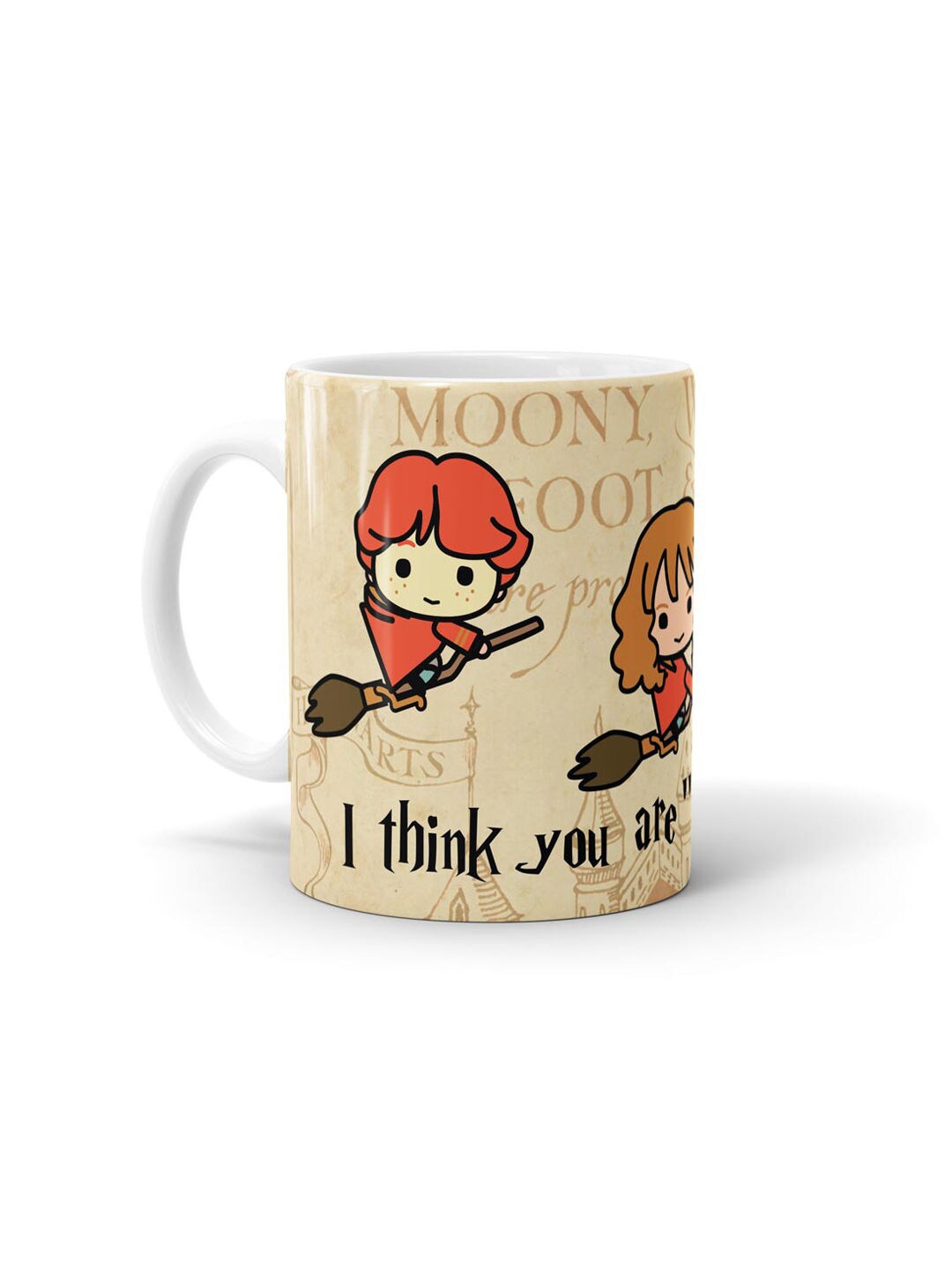 

macmerise Brown & Red Printed Ceramic Glossy Mug