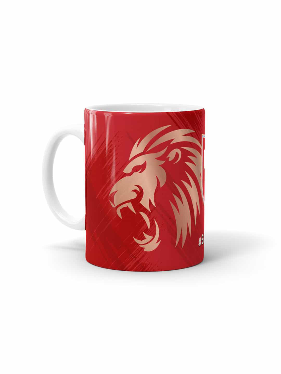

macmerise Beige & Red Printed Ceramic Glossy Mug