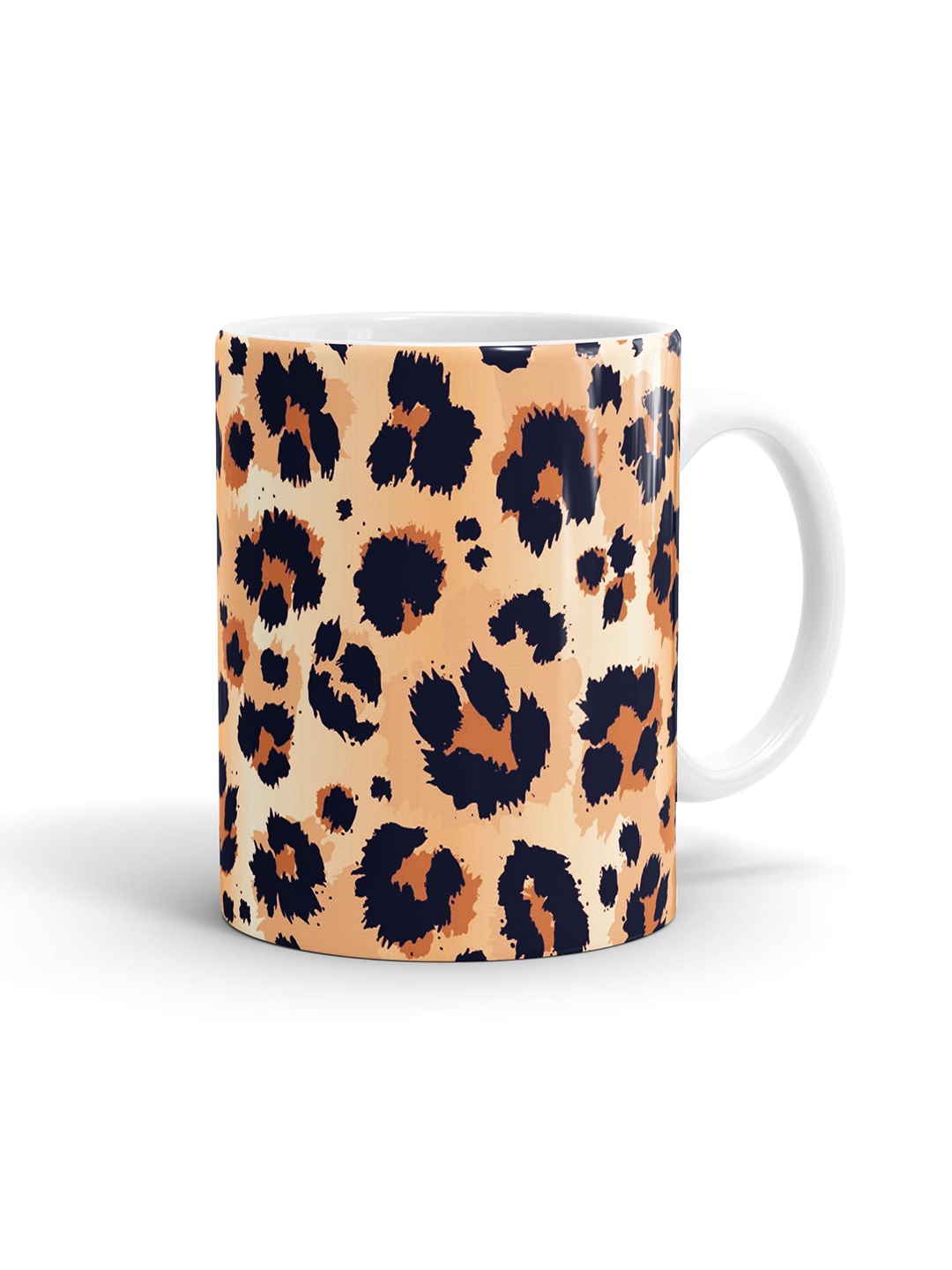 

macmerise Brown & Black Printed Ceramic Glossy Mug