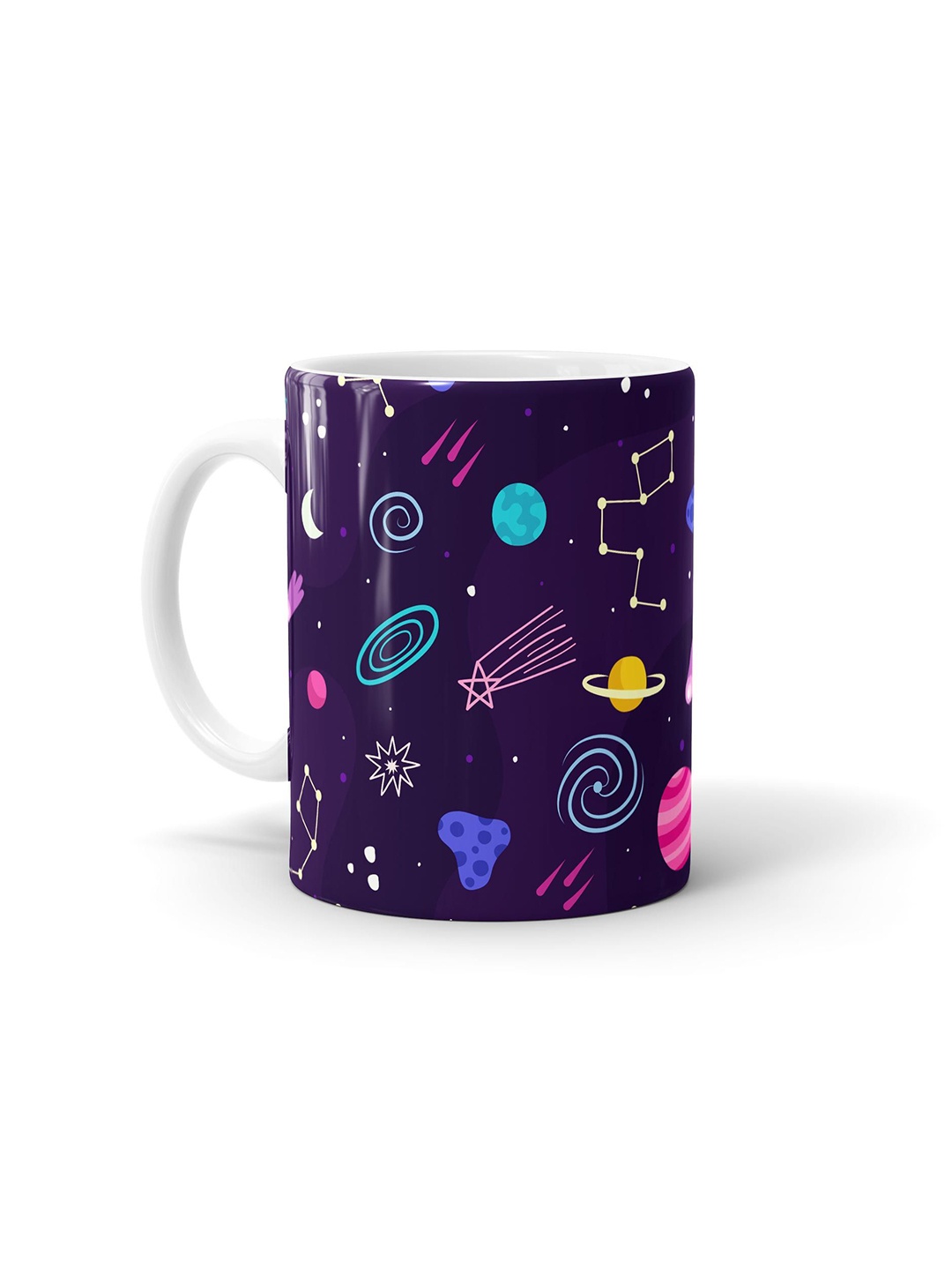

macmerise Blue & Pink Galaxy Printed Ceramic Glossy Mug