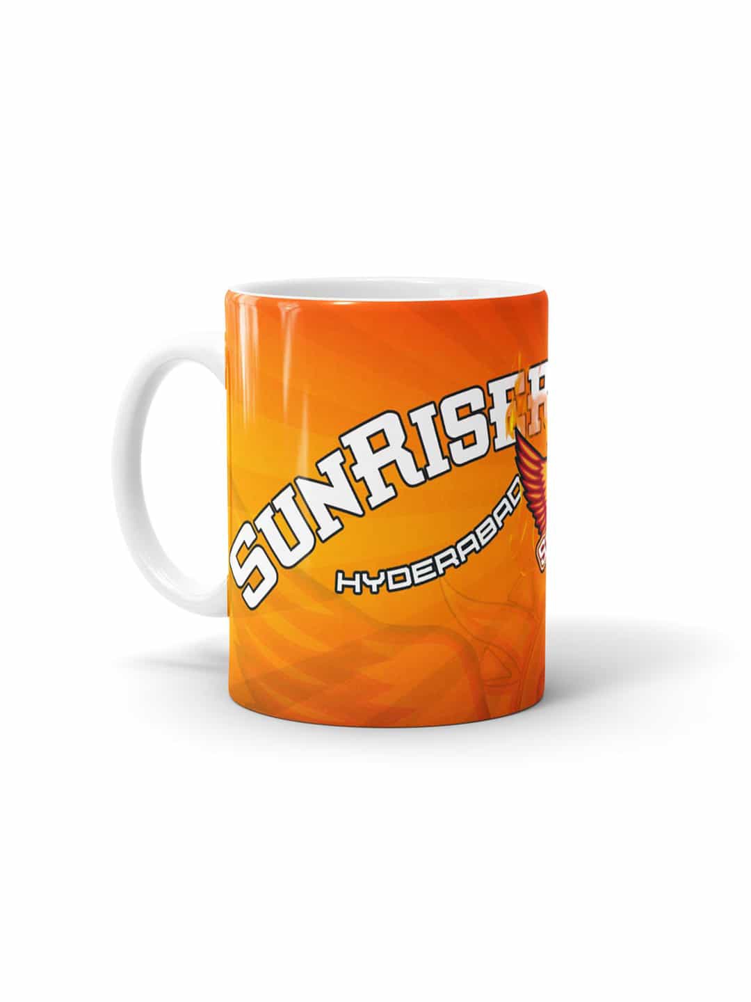 

macmerise Orange & White Printed Ceramic Glossy Mug