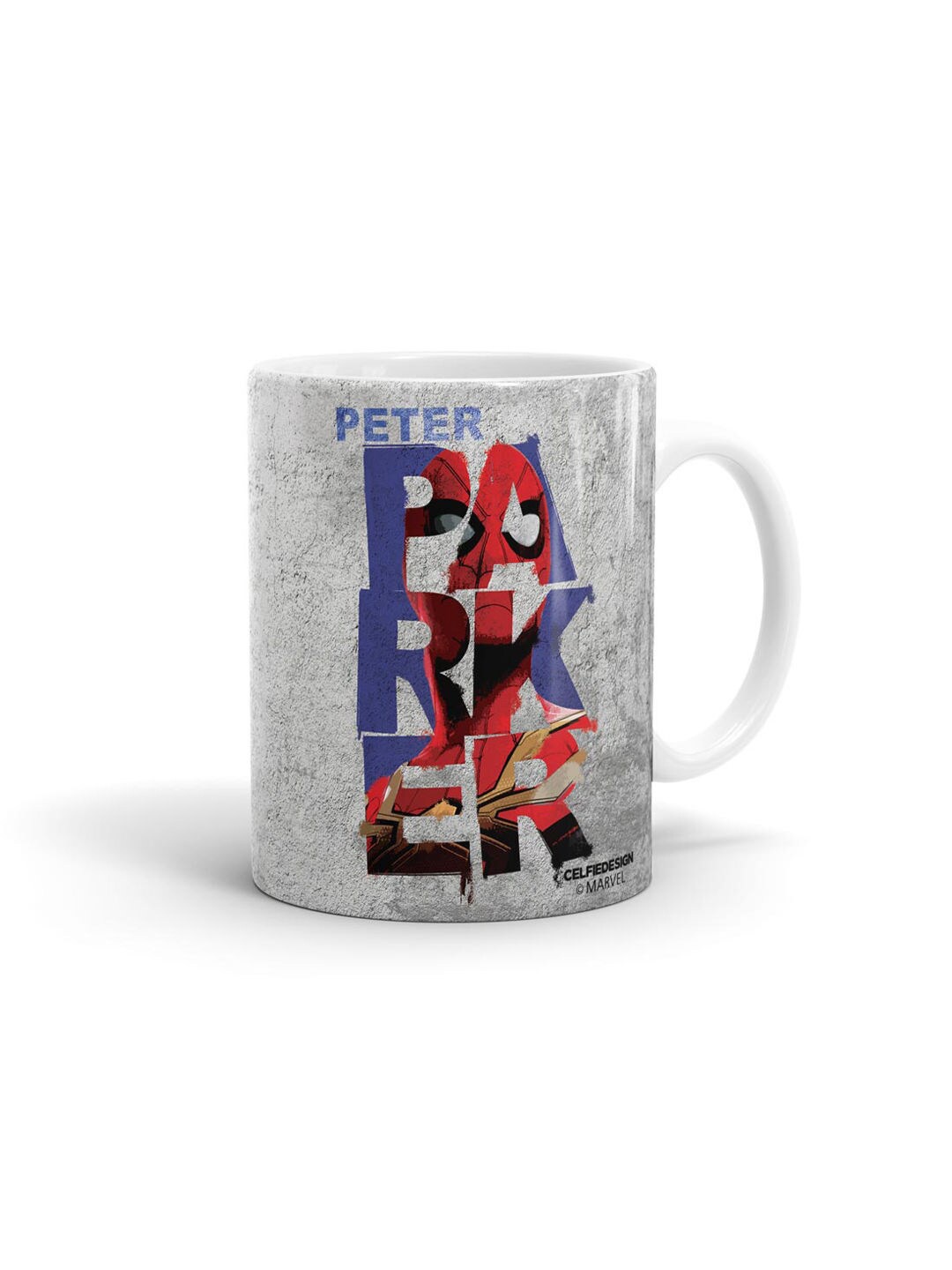 

macmerise White & Blue Printed Ceramic Glossy Mug