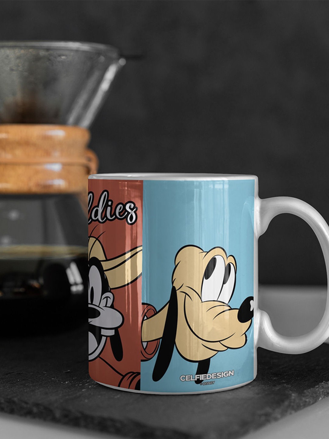 

macmerise White & Yellow Printed Ceramic Glossy Mug