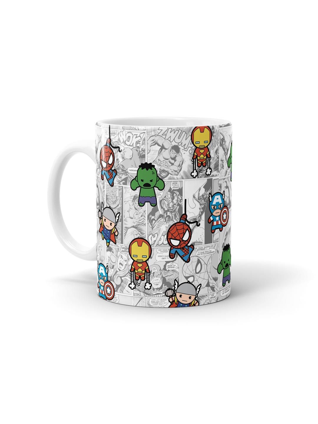 

macmerise Grey & Red Printed Ceramic Glossy Mug