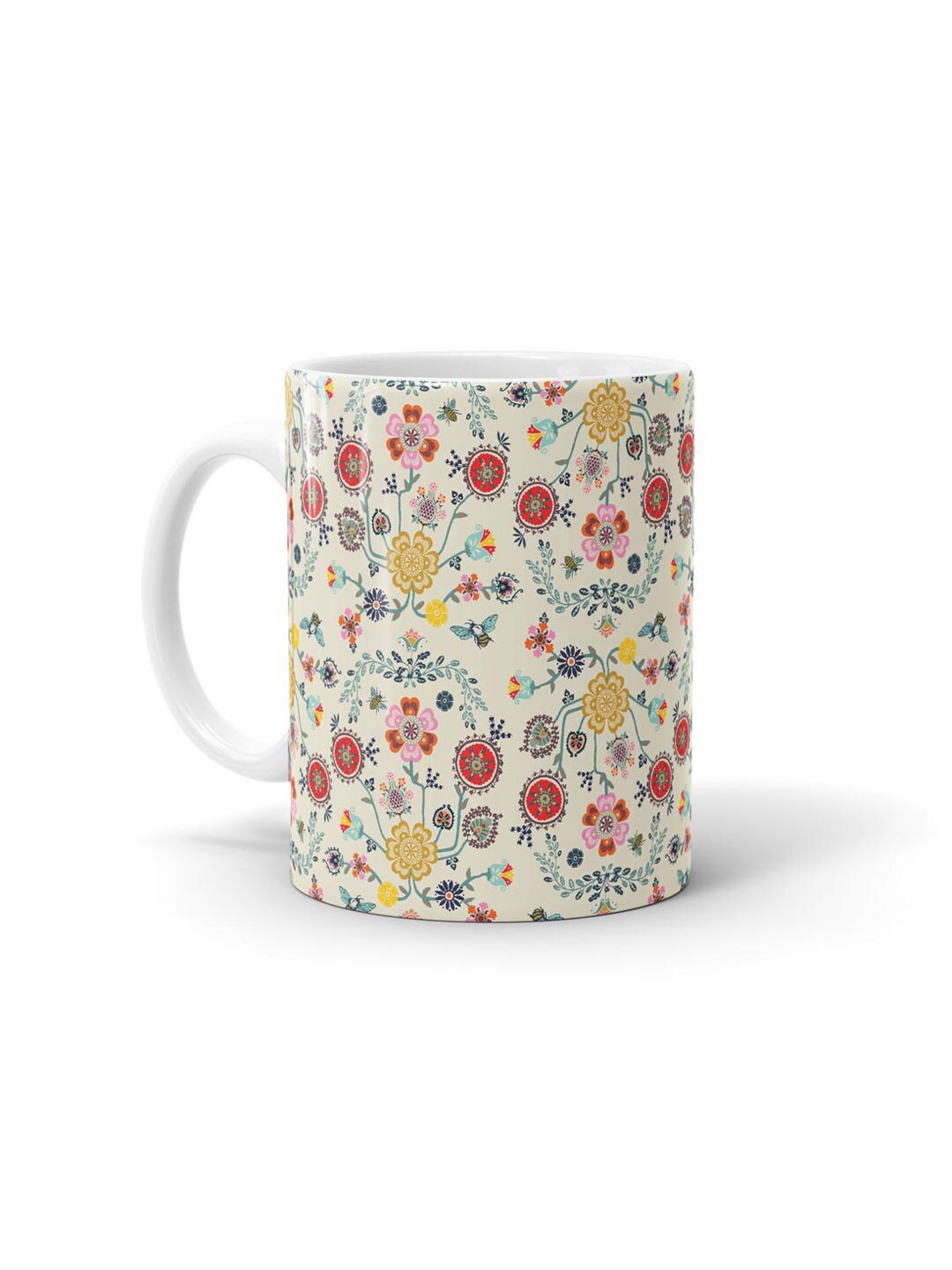 

macmerise White & Red Printed Ceramic Glossy Mug