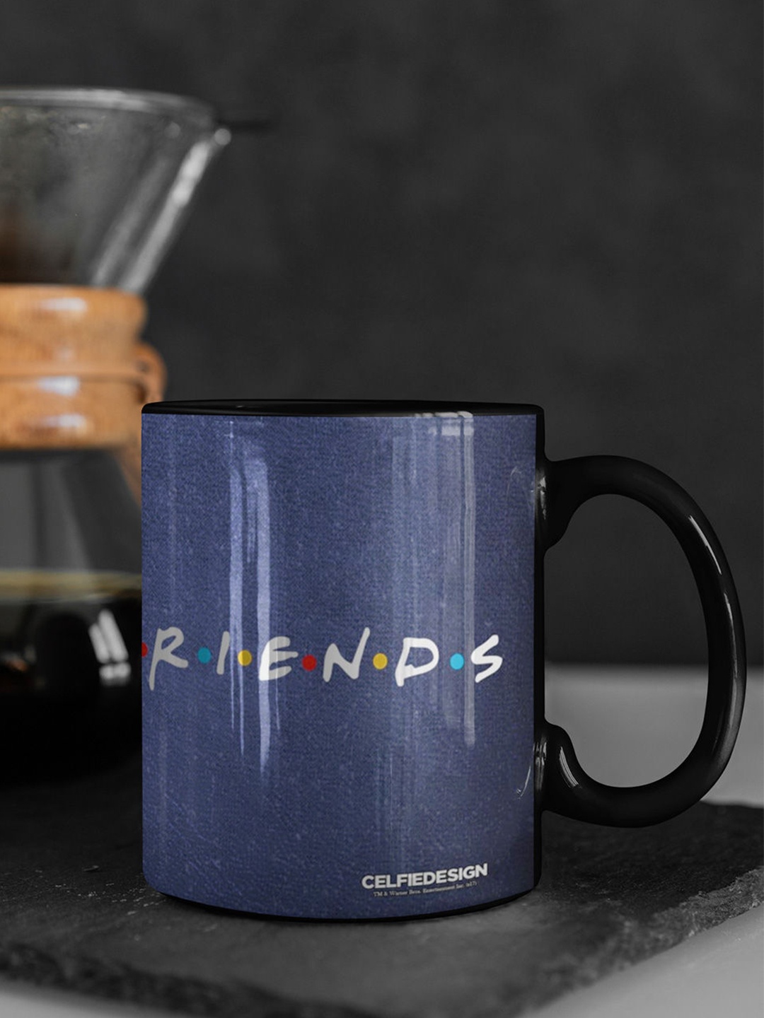 

macmerise Blue & White Text or Slogans Printed Ceramic Glossy Mug
