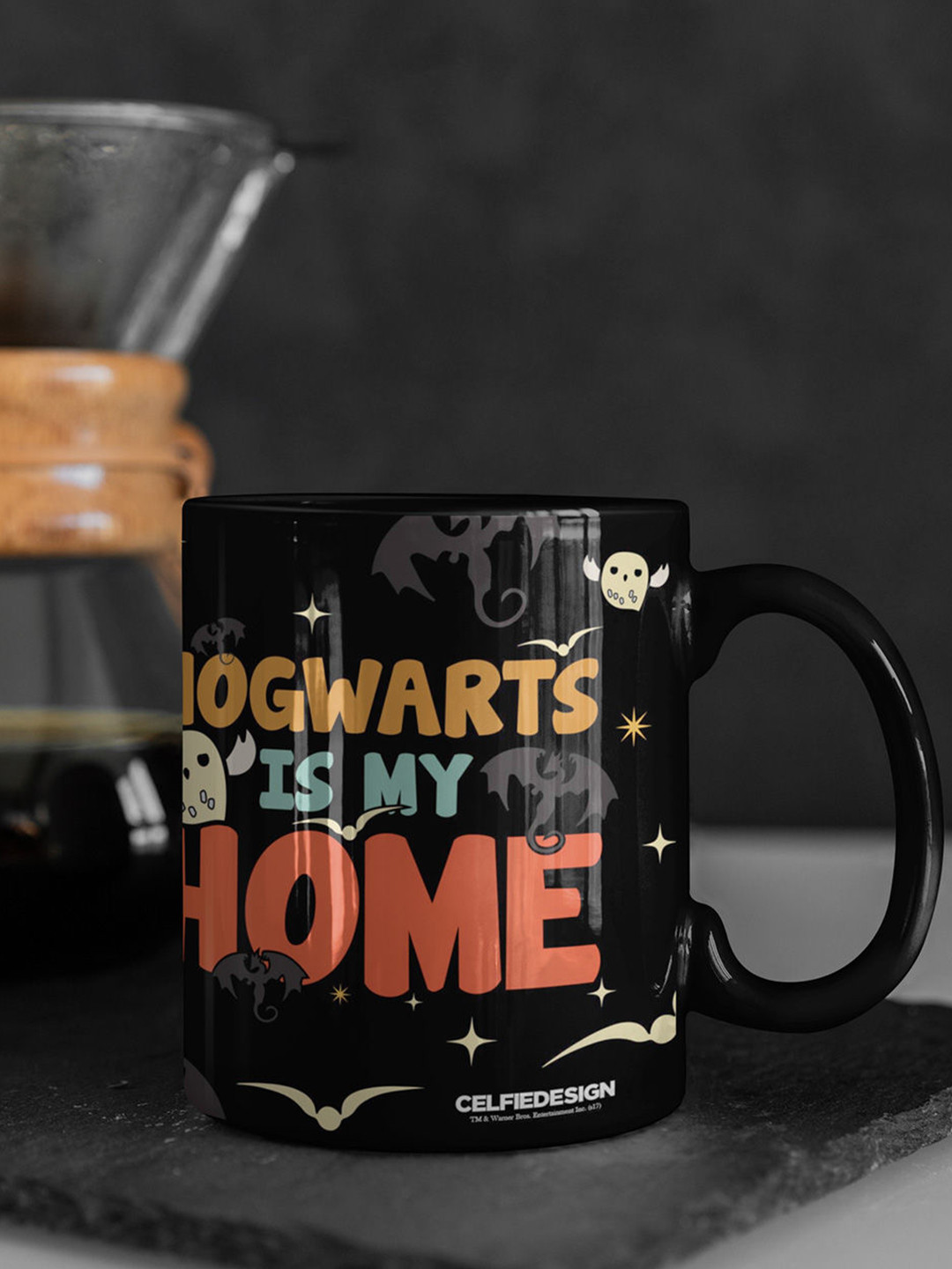 

macmerise Black & Red Text or Slogans Printed Ceramic Glossy Mug