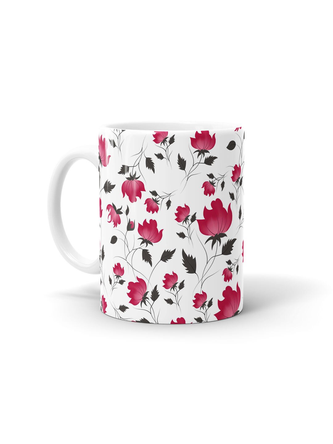

macmerise White & Red Printed Ceramic Glossy Mug