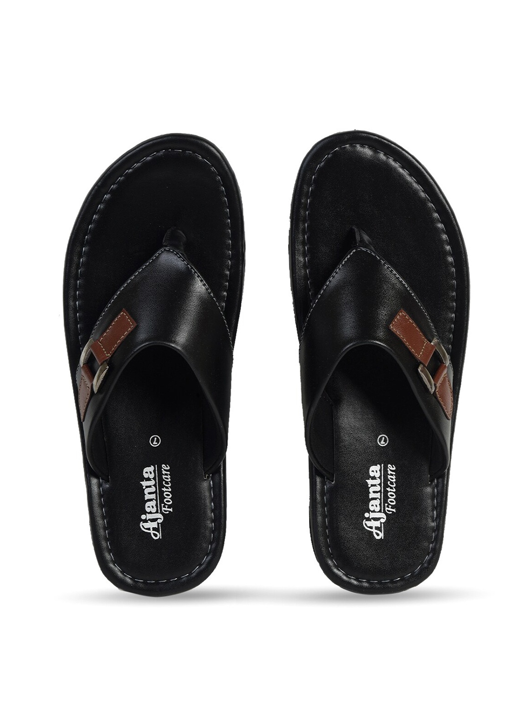 

Ajanta Men Black Comfort Sandals