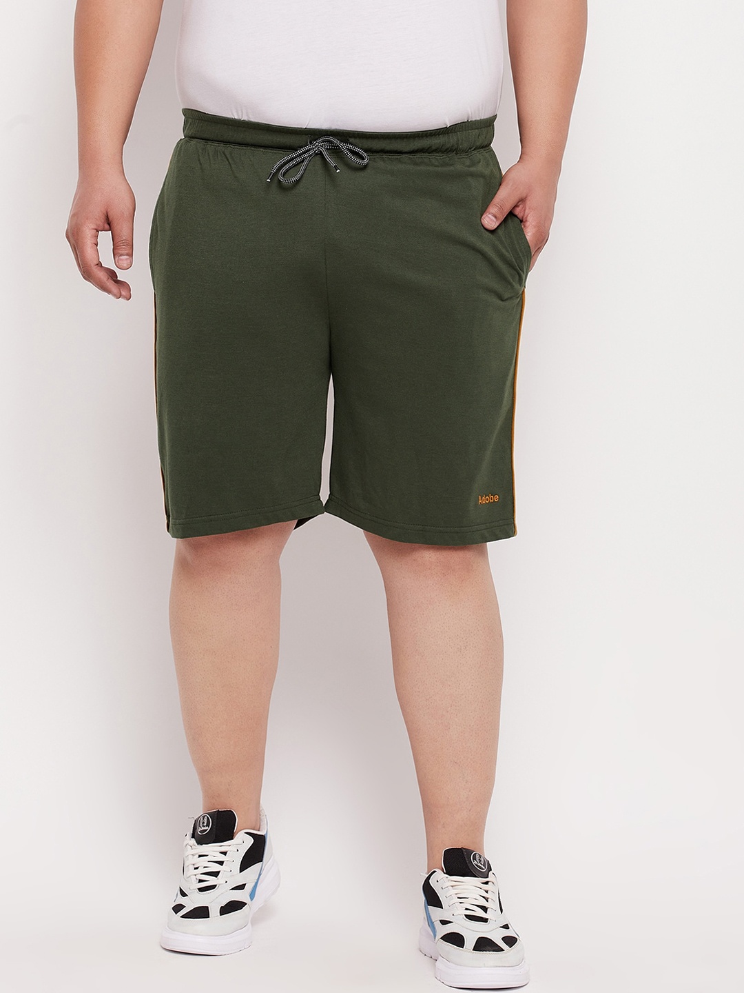 

Adobe Men Olive Green Shorts