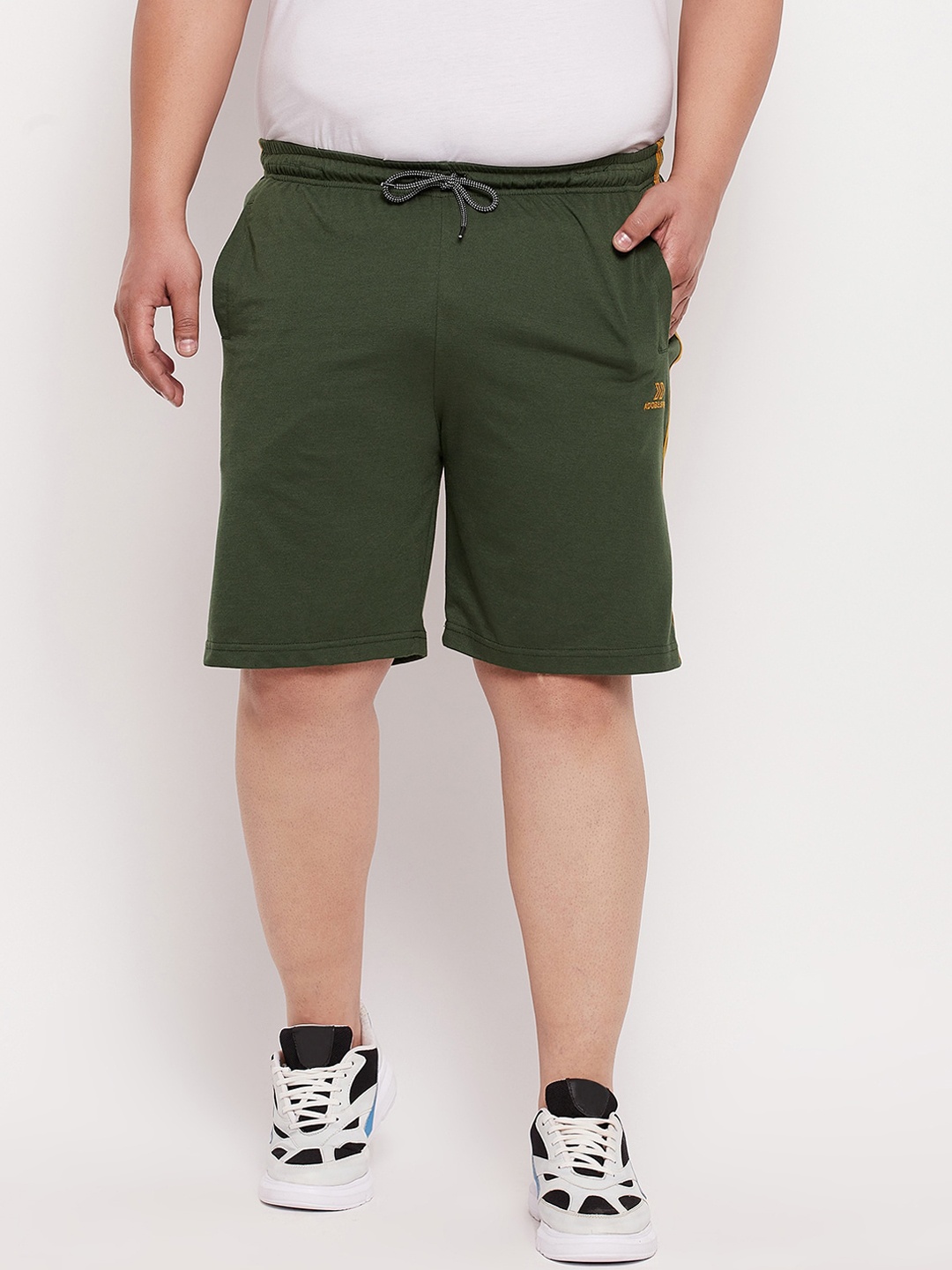 

Adobe Men Olive Green Shorts