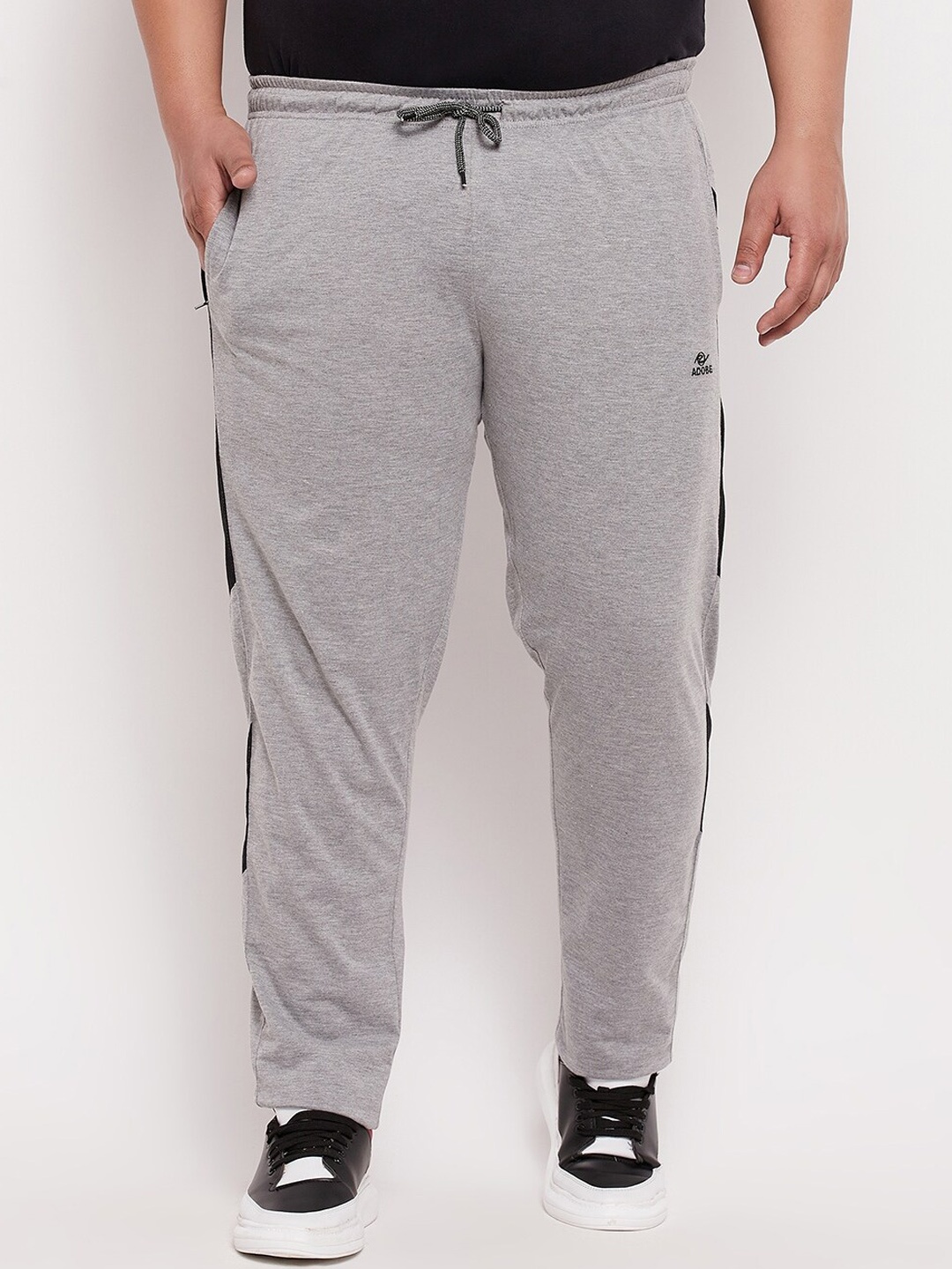 

Adobe Men Grey Colorblocked Cotton Track Pant