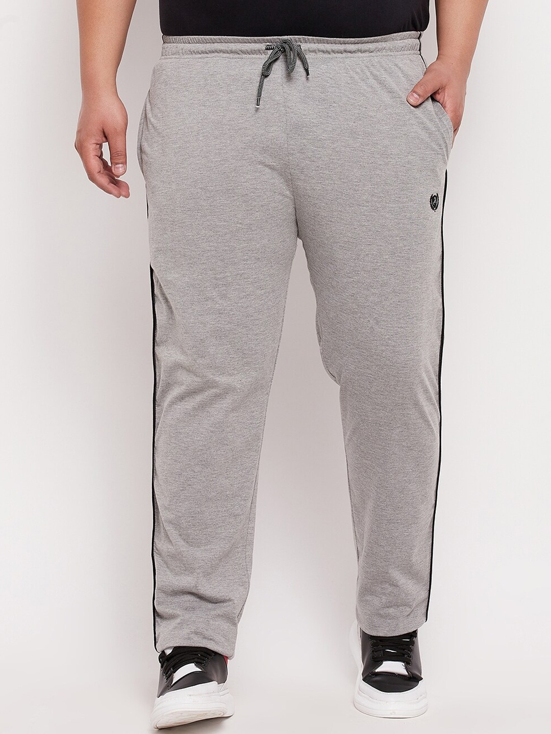 

Adobe Plus Size Men Grey Solid Track Pants