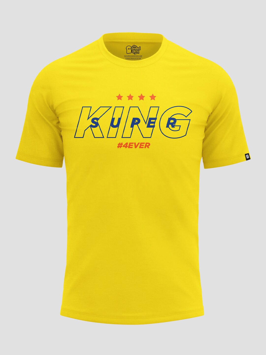 

The Souled Store Men Yellow Typography Printed Applique T-shirt