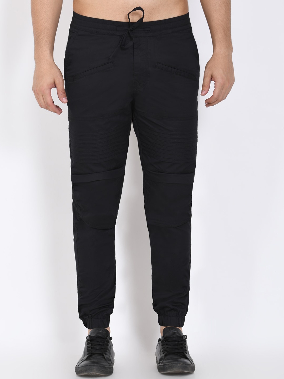 

SAPPER Men Black Slim Fit Joggers Trousers