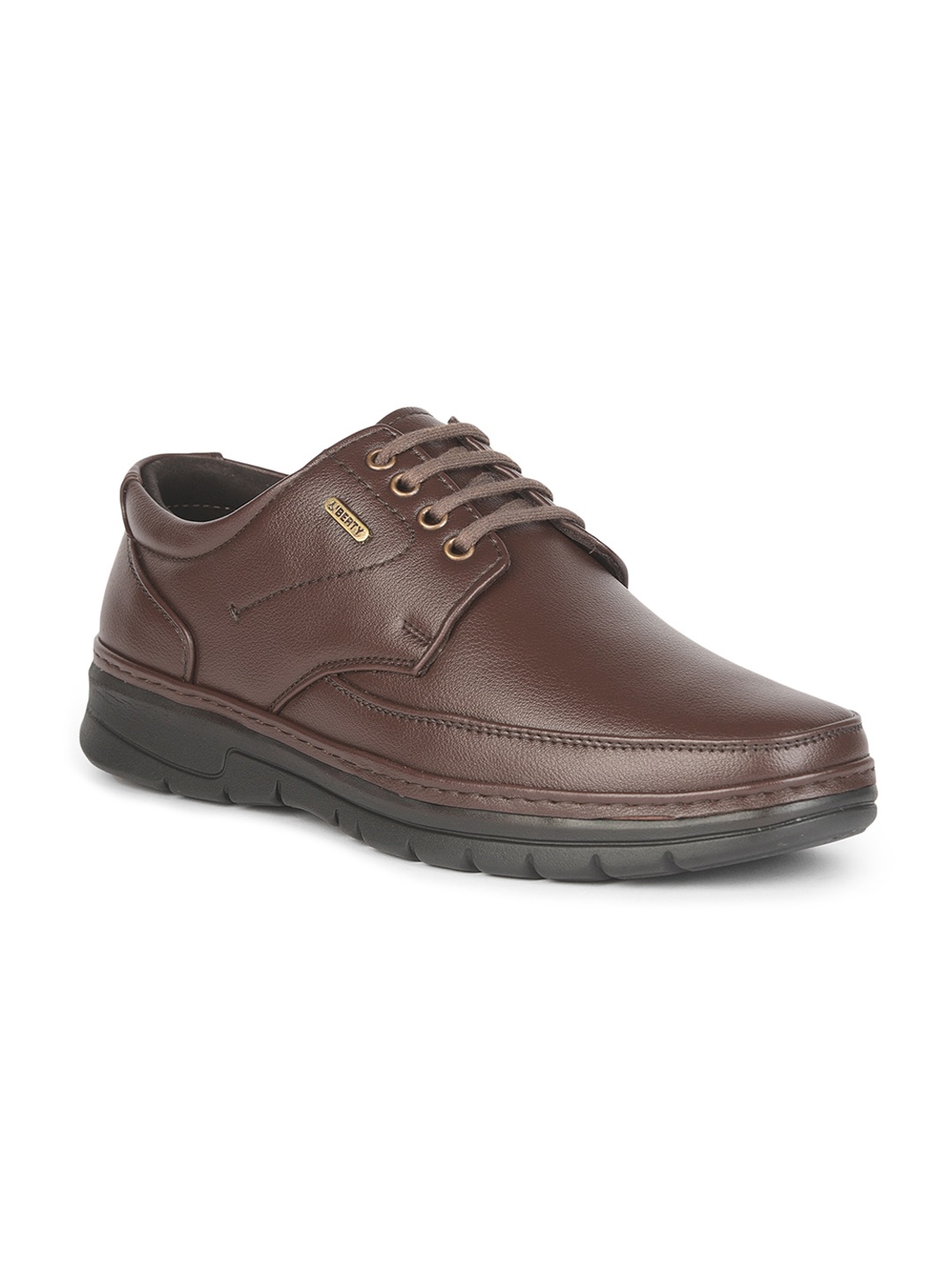 

Liberty Men Brown Solid Formal Derbys