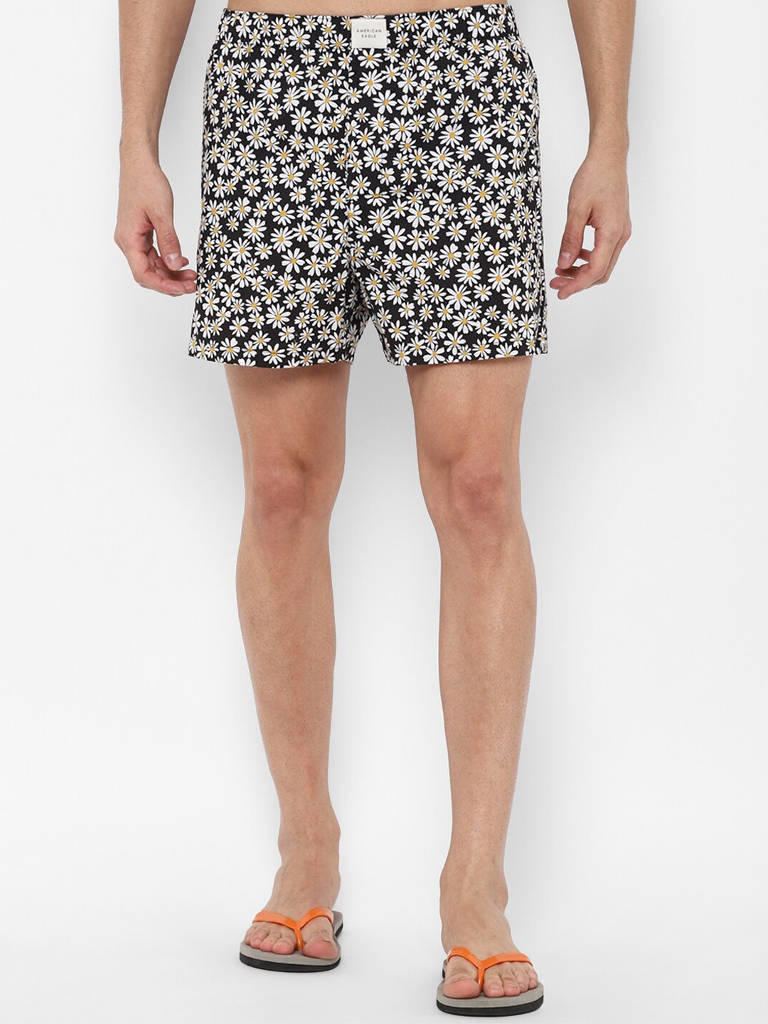

AMERICAN EAGLE OUTFITTERS Men Black Floral Printed Boxers