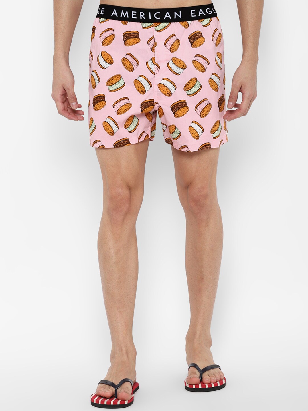 

AMERICAN EAGLE OUTFITTERS Men Pink Printed Boxers