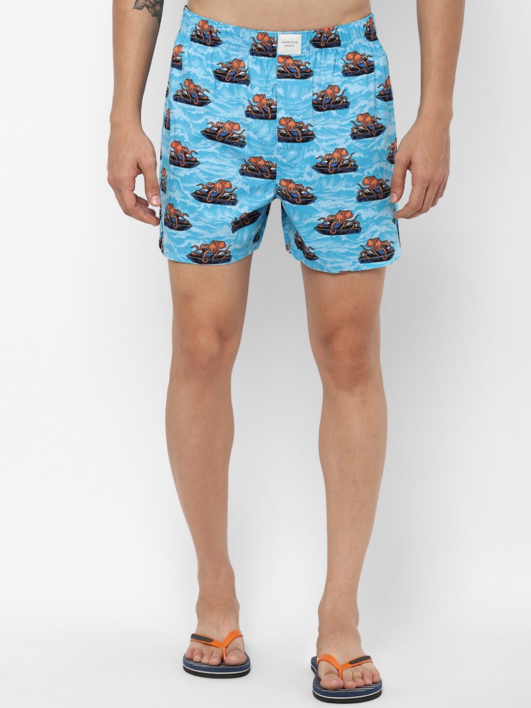 AMERICAN EAGLE OUTFITTERS Men Blue Printed Boxers