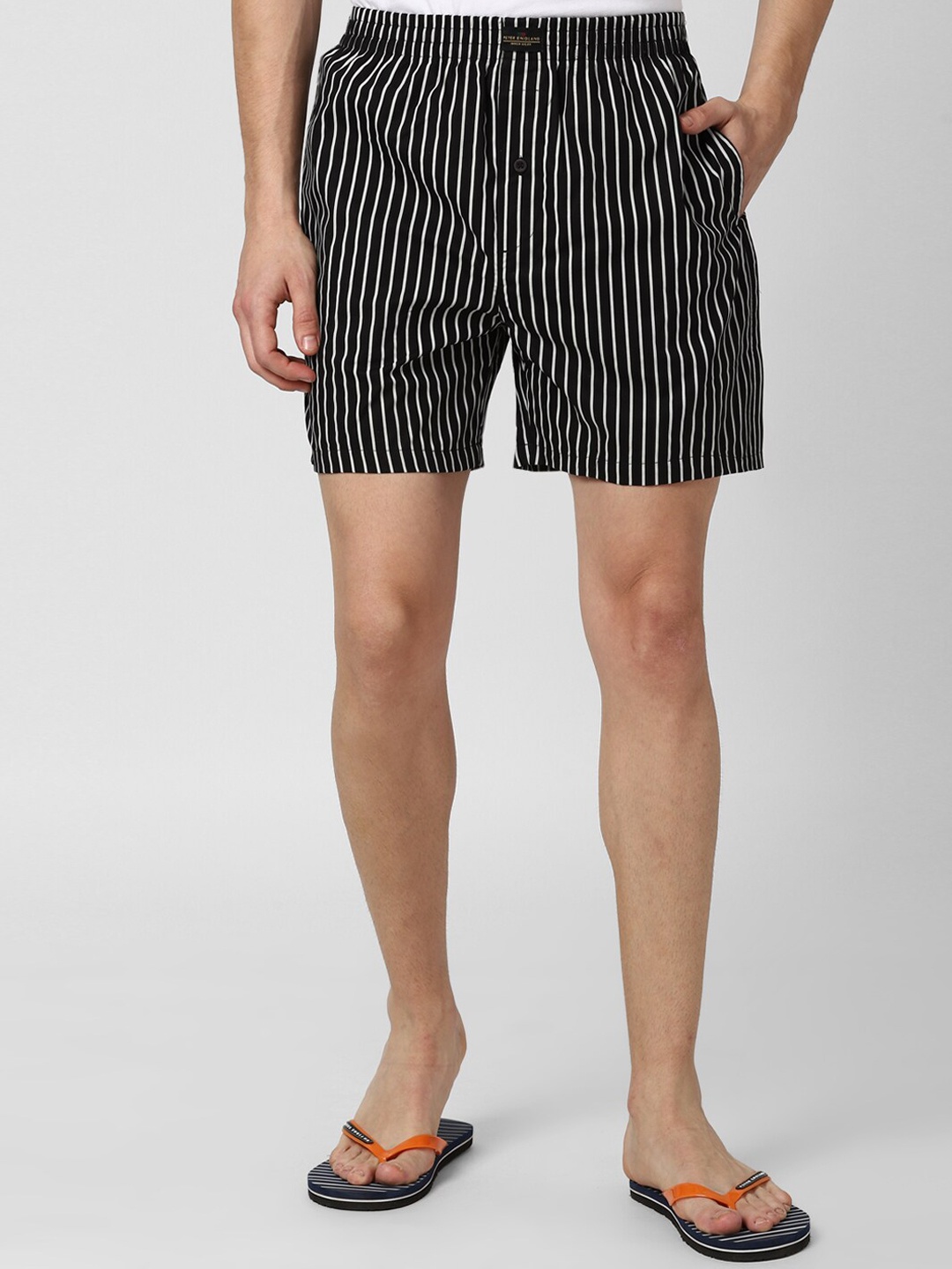 

Peter England Men Black Striped Boxers