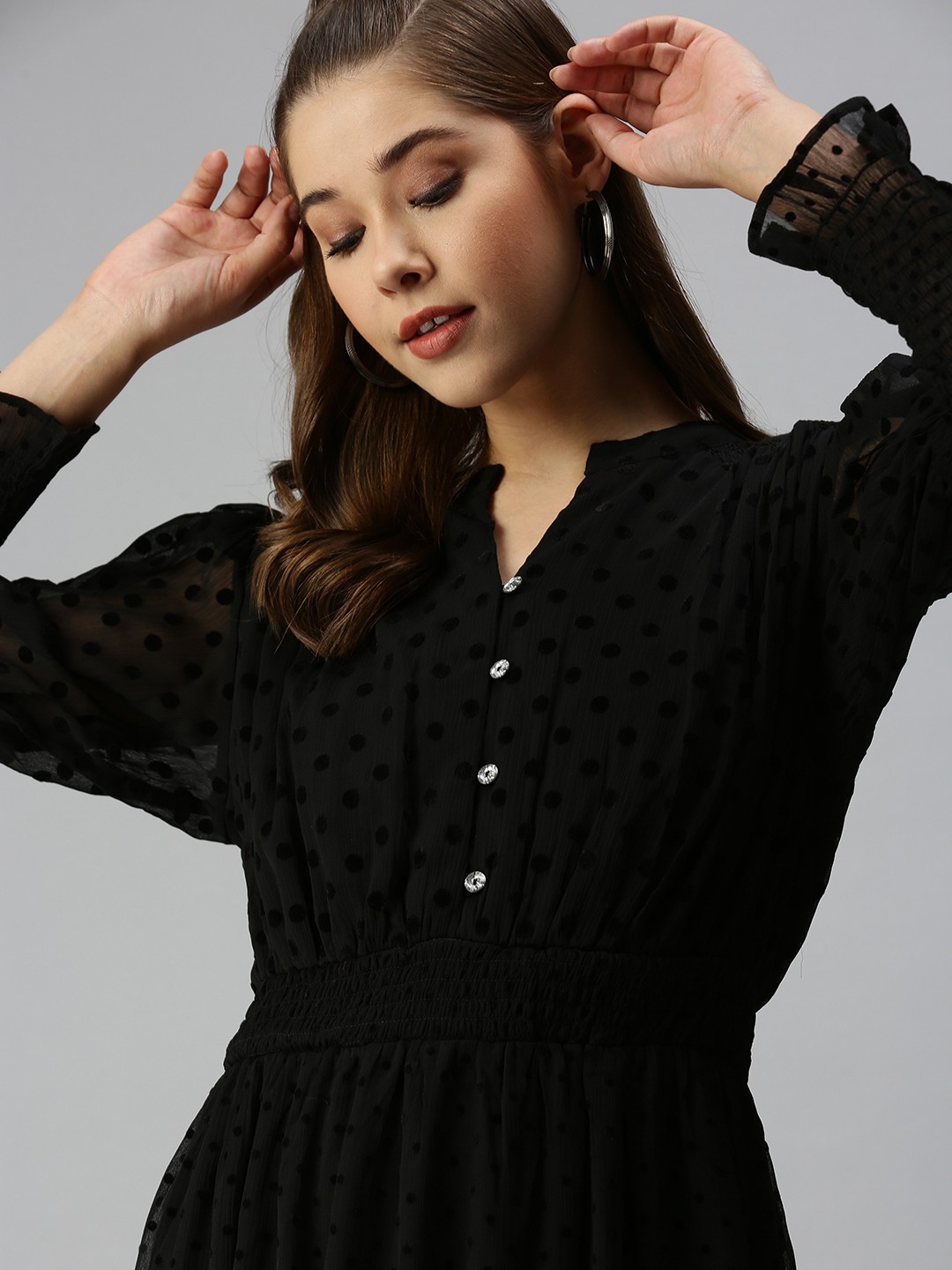 

SHOWOFF Black A-Line Dress