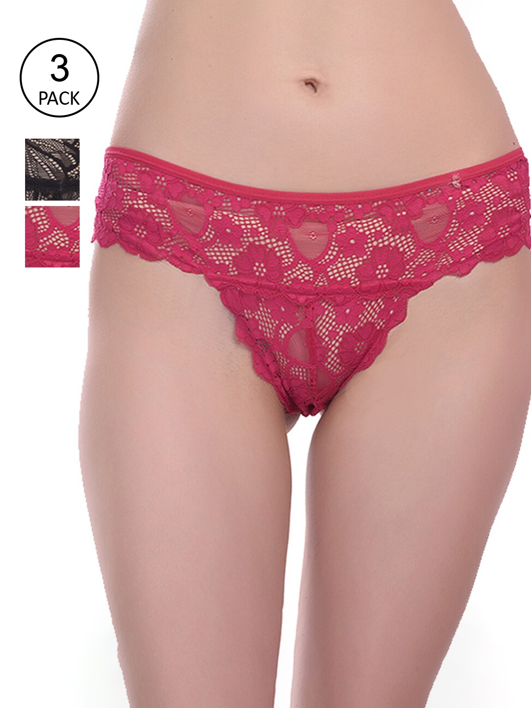 

Fleurt Women Pack Of 3 Assorted Bikini Briefs