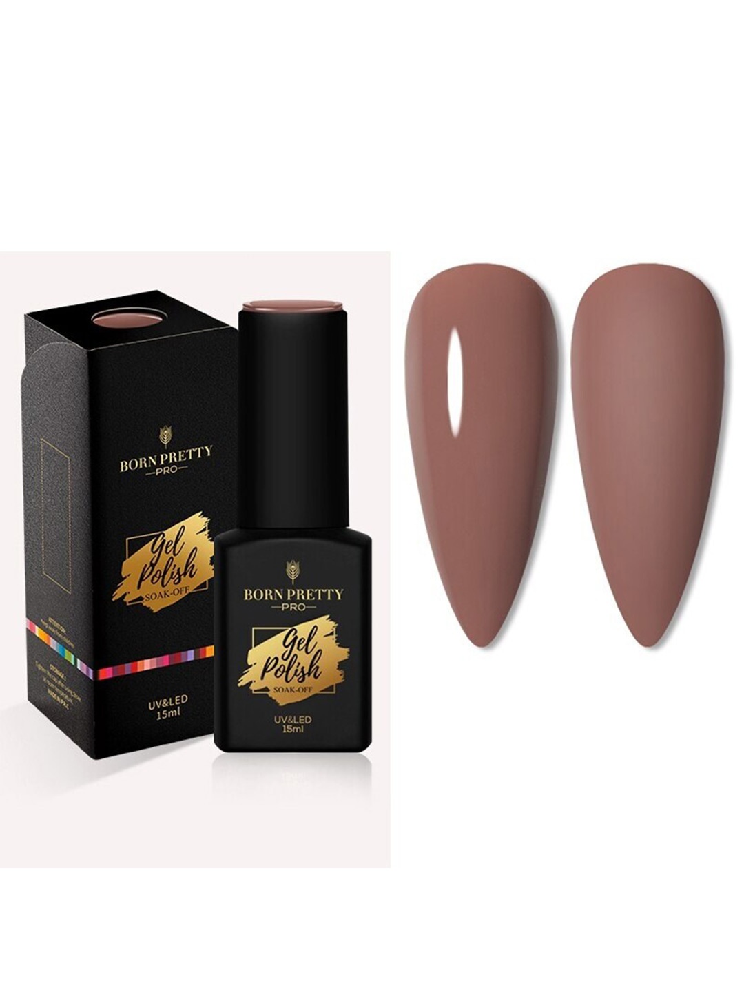 

BORN PRETTY Pro Color Trubuty Series Soak Off UV Gel Nail Polish - Shade 19, Brown