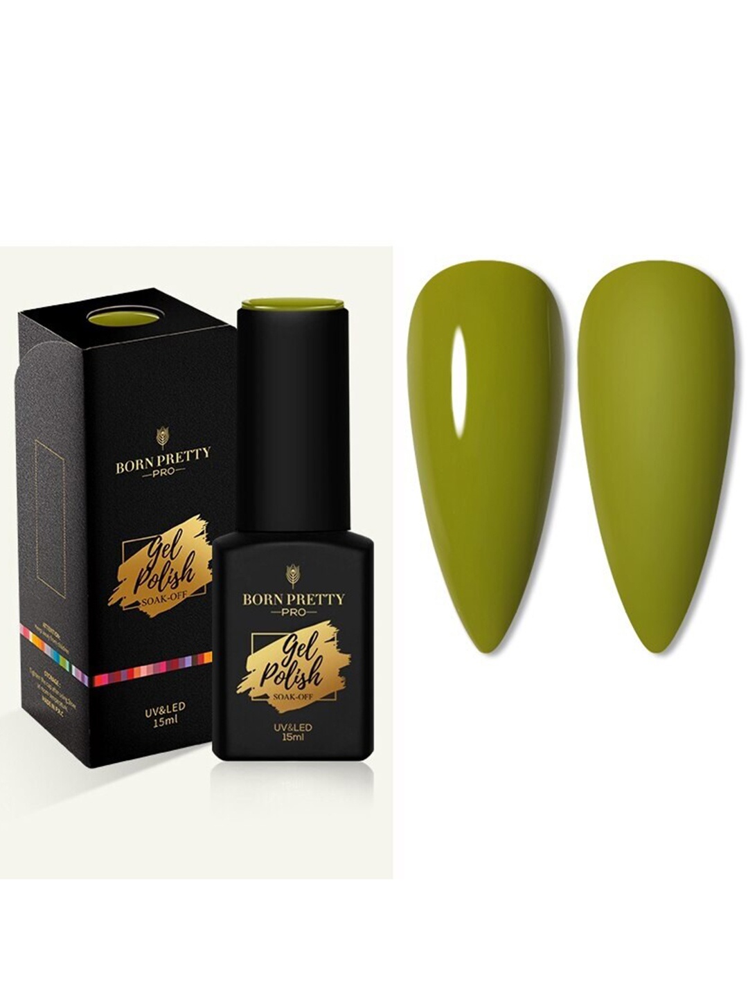 

BORN PRETTY Pro Color Trubuty Series Soak Off UV Gel Nail Polish - Shade 43, Green
