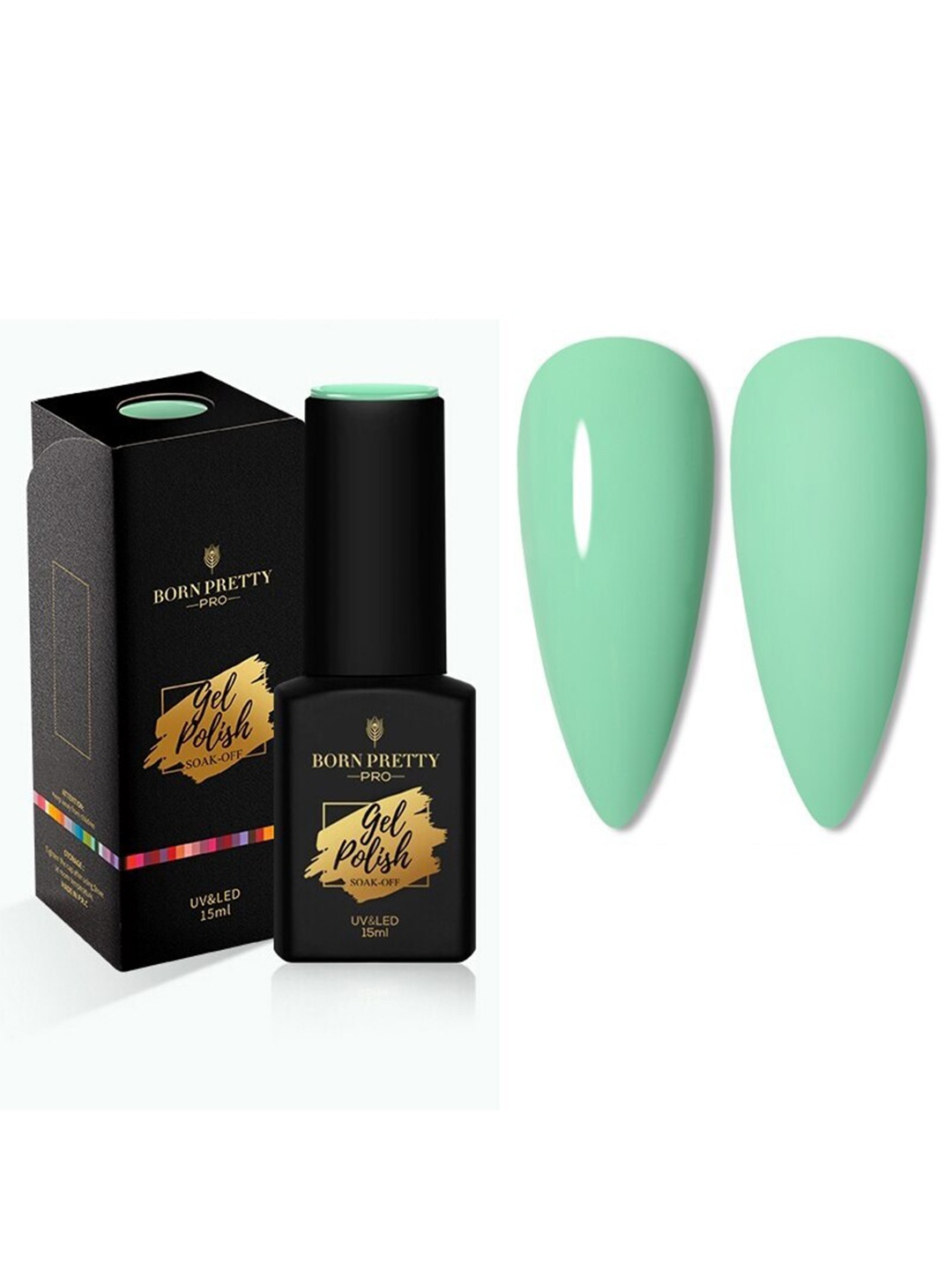 

BORN PRETTY Pro Color Trubuty Series Soak Off UV Gel Nail Polish - Shade 44, Green