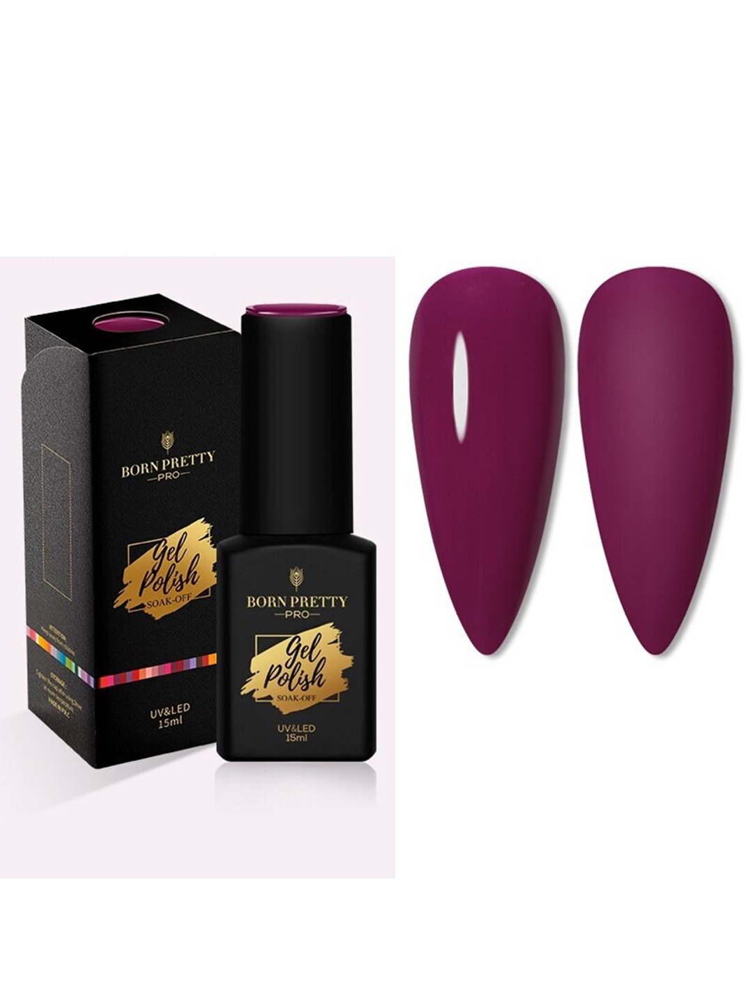 

BORN PRETTY Pro Color Trubuty Series Soak Off UV Gel Nail Polish - Shade 24, Purple