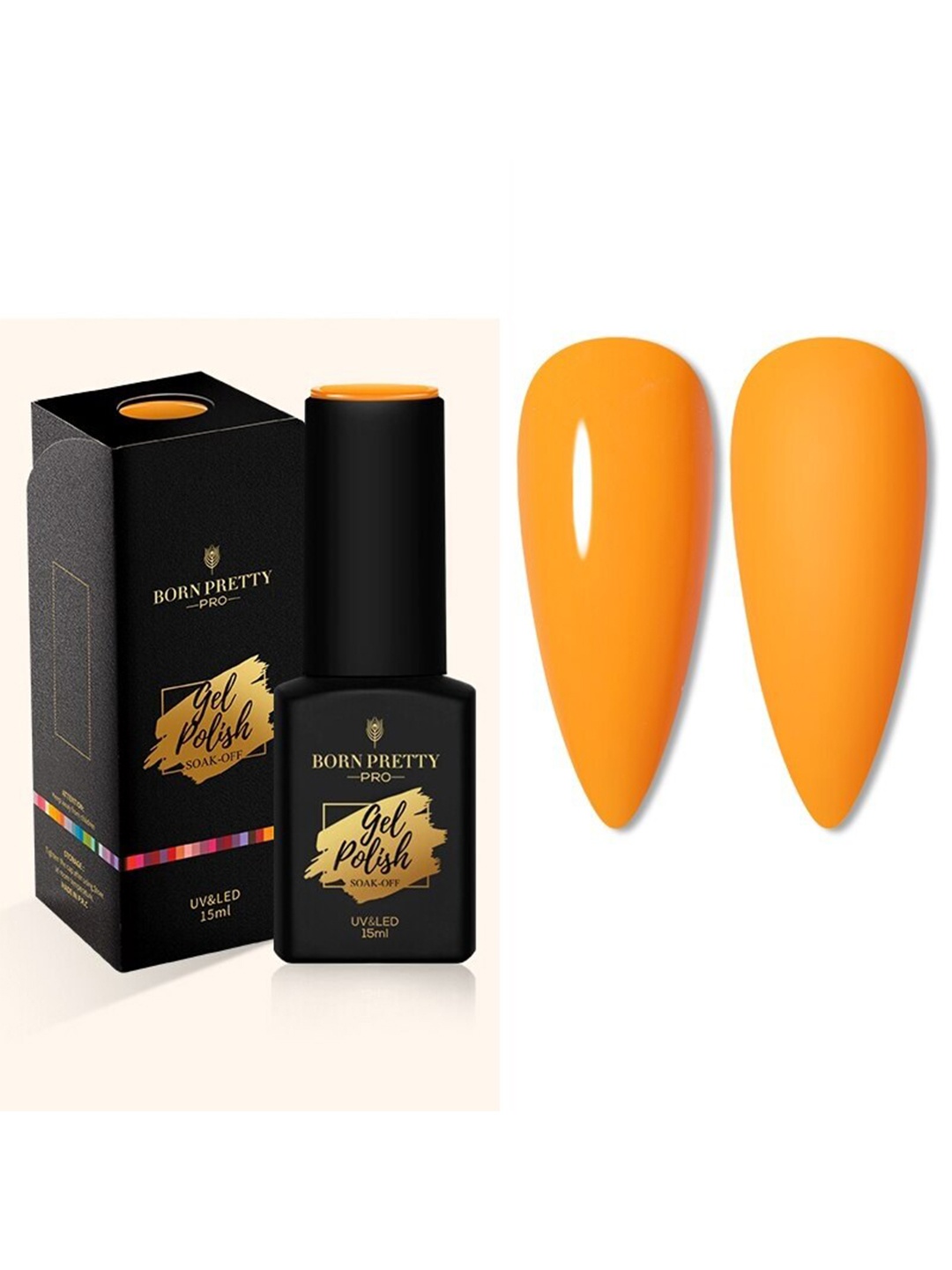 

BORN PRETTY Pro Color Trubuty Series Soak Off UV Gel Nail Polish - Shade 33, Orange