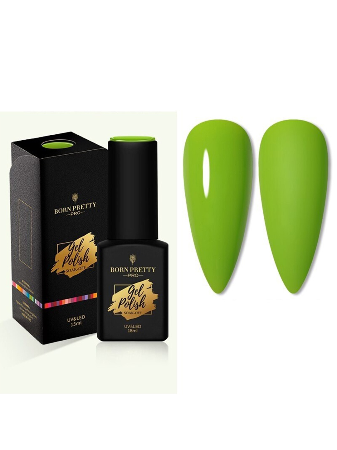 

BORN PRETTY Pro Color Trubuty Series Soak Off UV Gel Nail Polish - Shade 30, Green