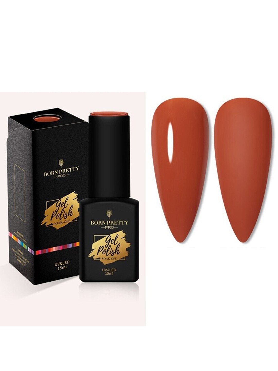 

BORN PRETTY Pro Color Trubuty Series Soak Off UV Gel Nail Polish - Shade 18, Brown