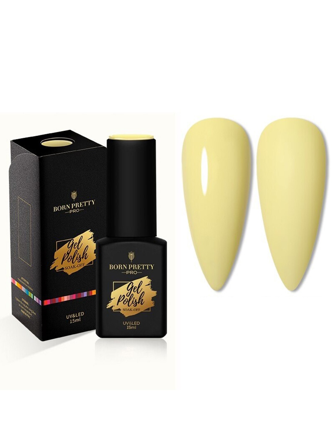 

BORN PRETTY Pro Color Trubuty Series Soak Off UV Gel Nail Polish - Shade 27, Yellow