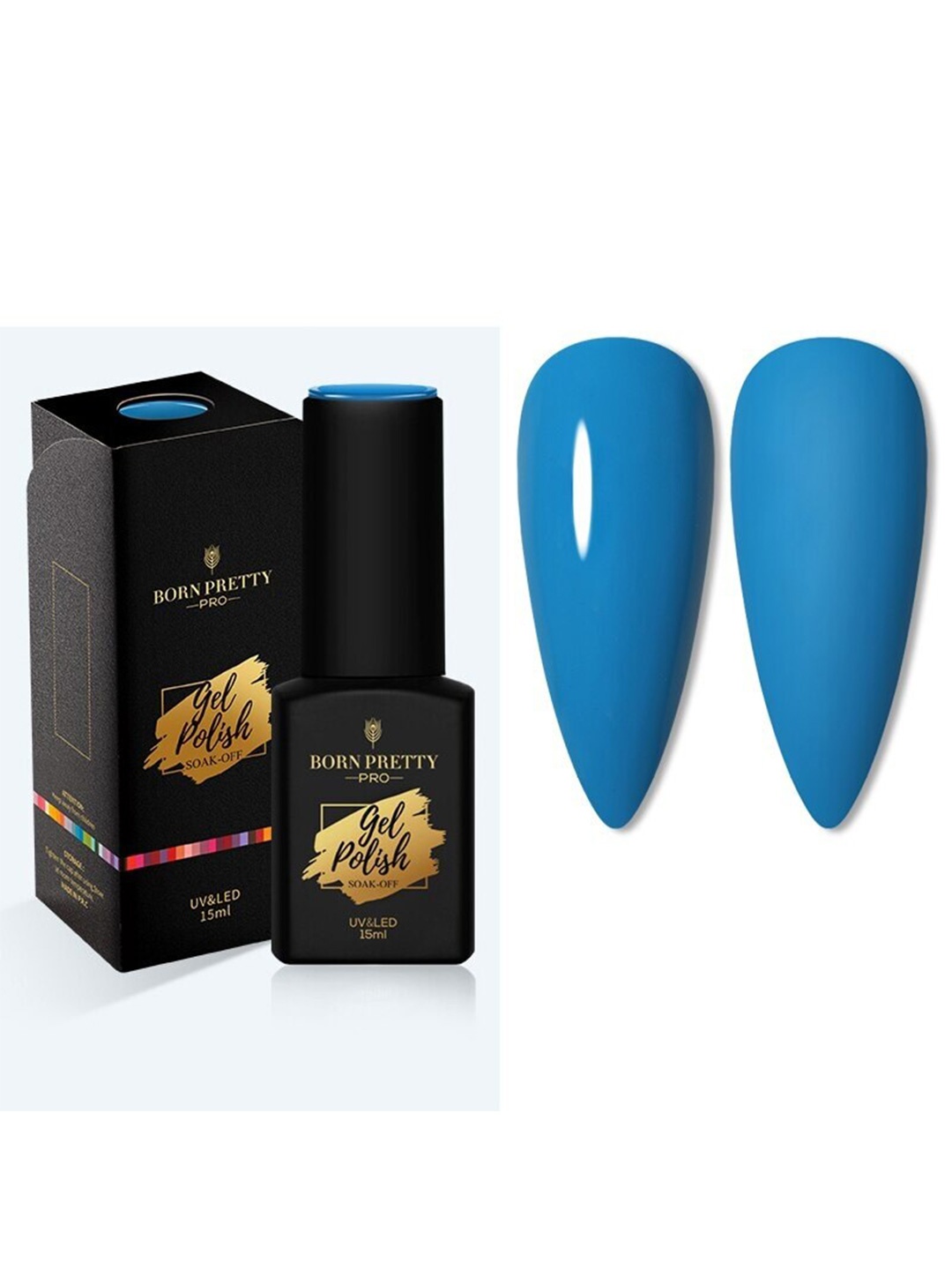 

BORN PRETTY Pro Color Trubuty Series Soak Off UV Gel Nail Polish - Shade 15, Blue
