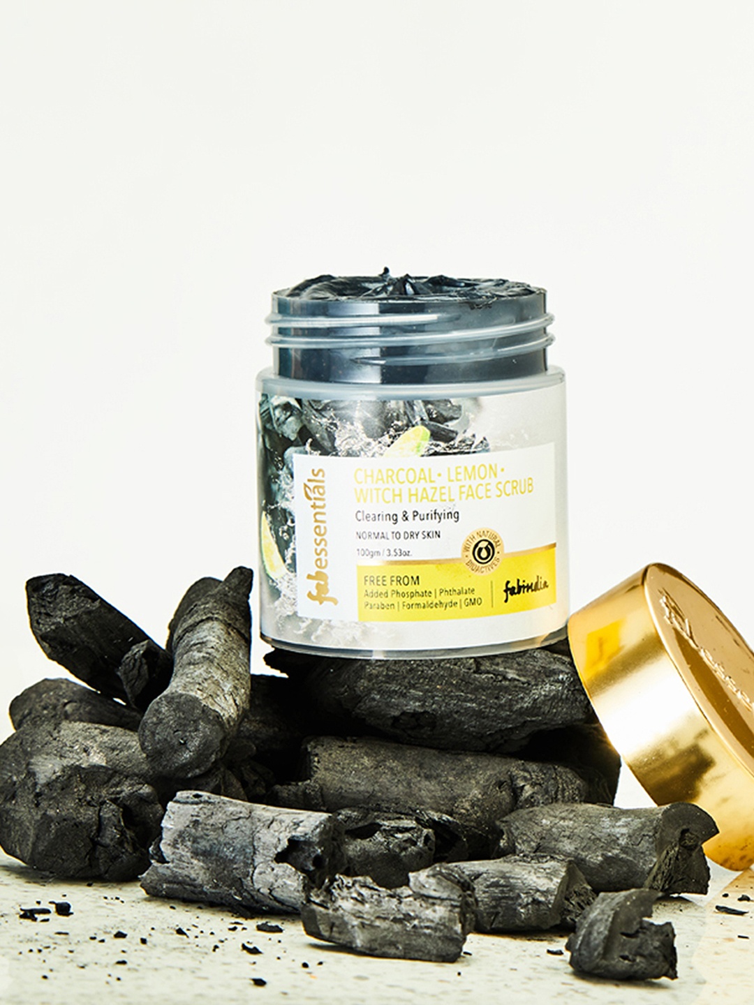 

Fabindia Charcoal Lemon Witch Hazel Face Scrub 100 mlr, Brown