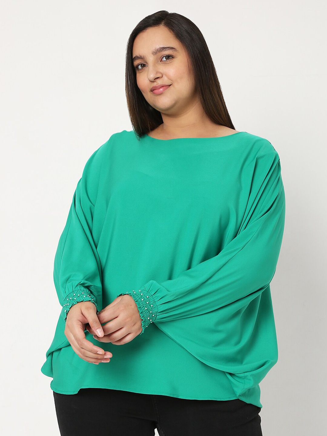 

VERO MODA CURVE Green Plus Size Top